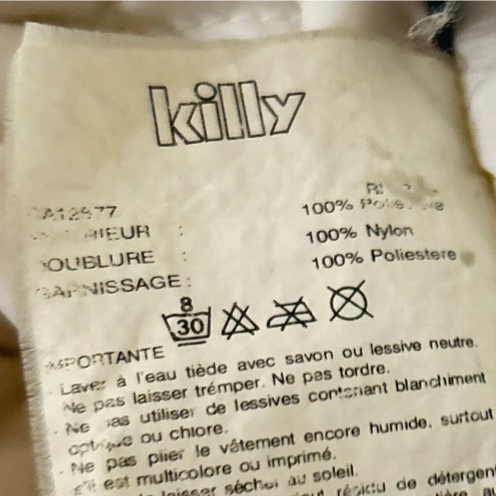 Vintage 1990’s Killy yellow oversized Ski Jacket removable collar zippered sz 6 - Picture 15 of 16